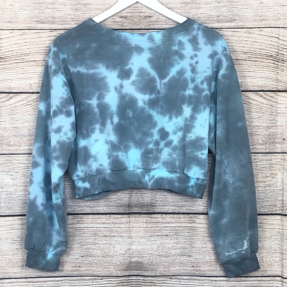 Boutique | Cropped Tie Dye Twist Sweater - Picture 4 of 4